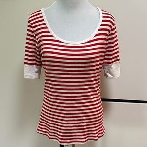 Frame Le stripe Red & White Women's Top tee t-shirt